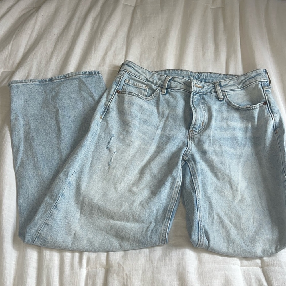 Trendy wide-leg Light Wash jeans